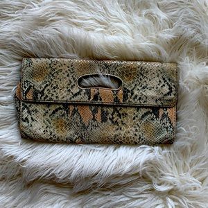 HOBO Brand Faux Snake Clutch